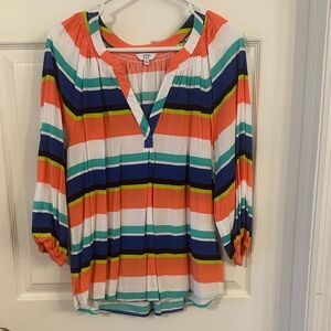 crown & ivy Multicolor Striped Blouse